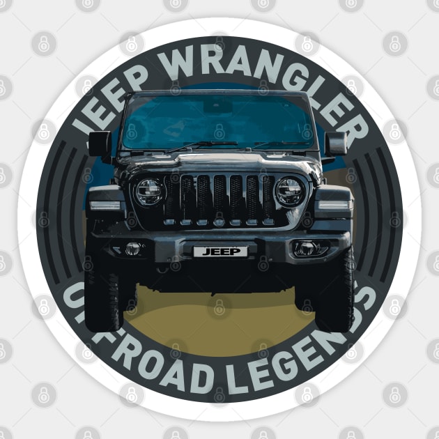 4x4 Offroad Legends: Jeep Wrangler Rubicon Sticker by OFFROAD-DESIGNS